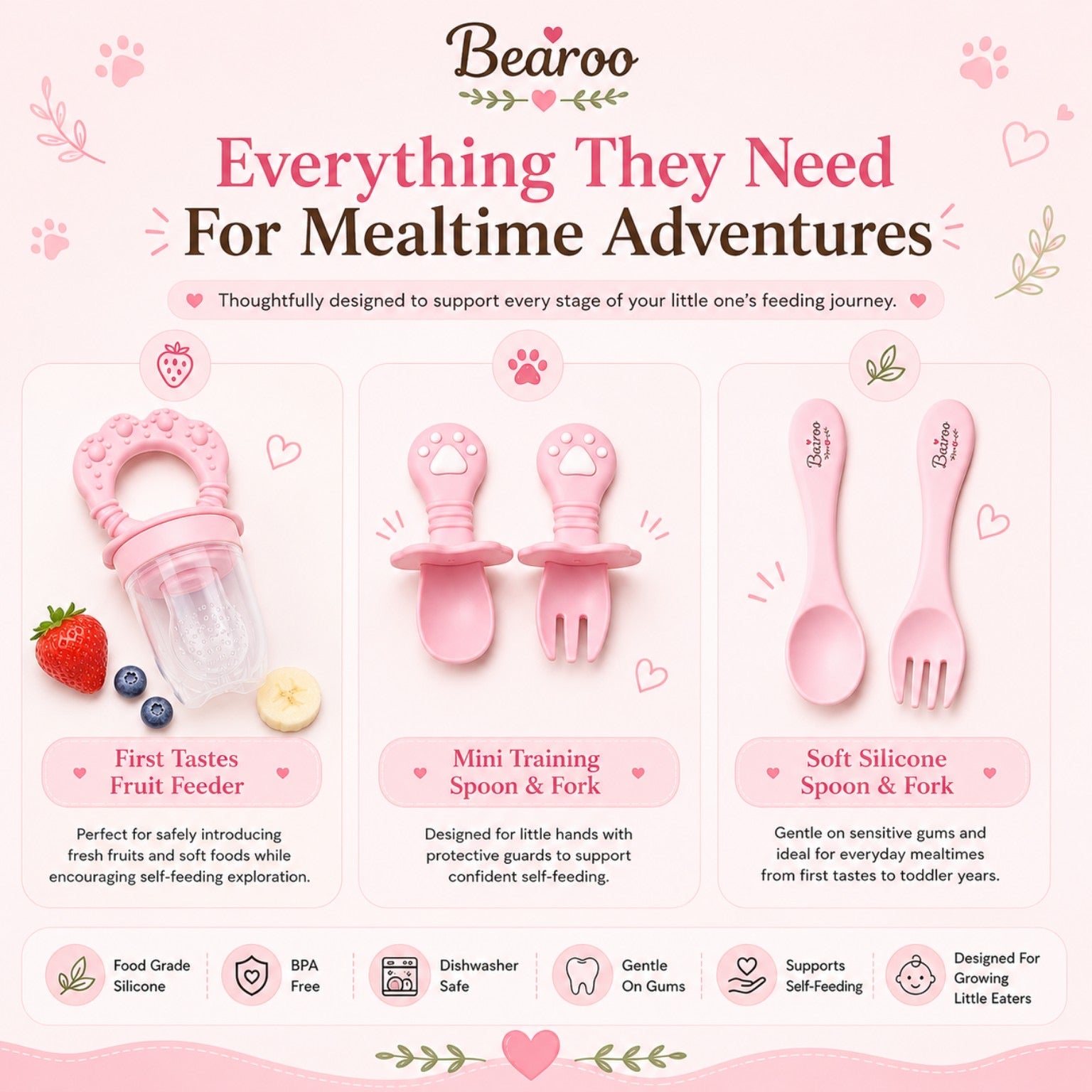 BEAROO Complete Mealtime Essentials Bundle