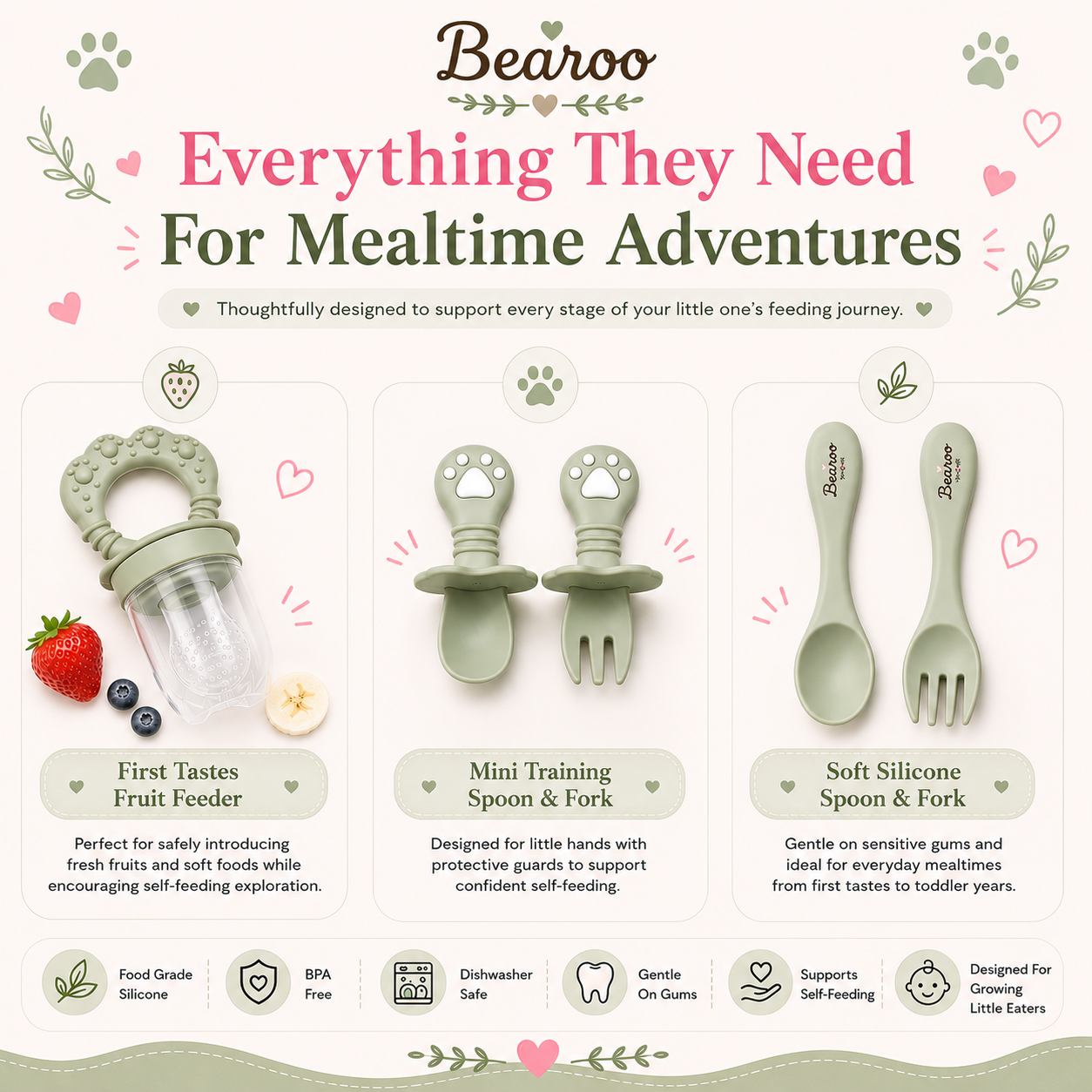BEAROO Complete Mealtime Essentials Bundle